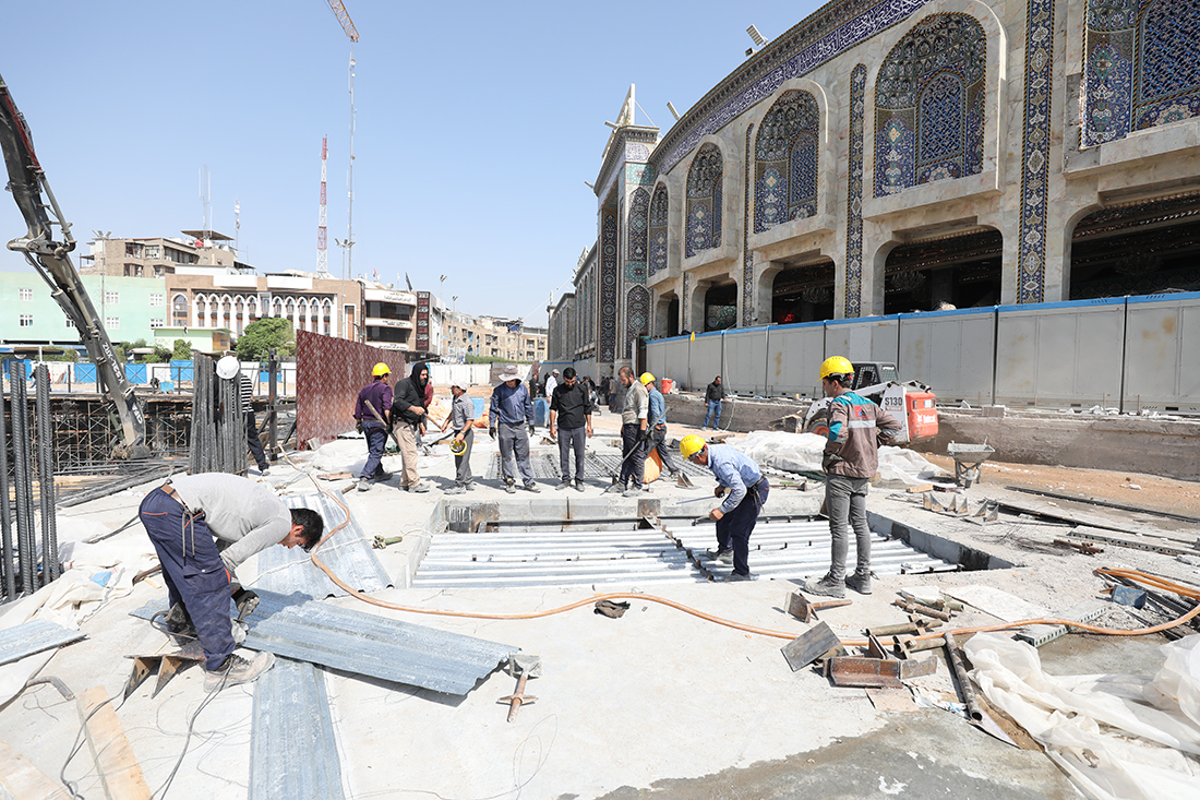 لاول مرة.. مساحات واسعة من صحن العقيلة المجاور لمرقد الامام الحسين (ع) تفتتح امام الزائرين